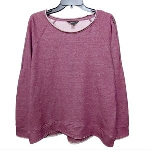 Rock & Republic Purple Long Sleeve Zipper Shoulder Sweatshirt Women's Size Large